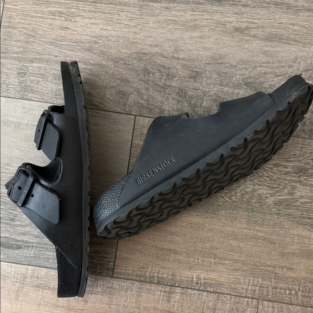 Birkenstock Black Double-Buckle Slide Sandals - Picture 3 of 4